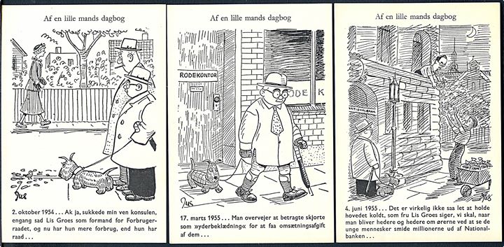 Jensenius, Herluf: “Af en lille mands dagbog”. 8 politiske med opfordring til at stemme på liste C d. 14.5.1957.