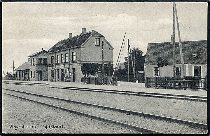 Viby Sjælland, jernbanestation. Erh. Flensborg no. 335.