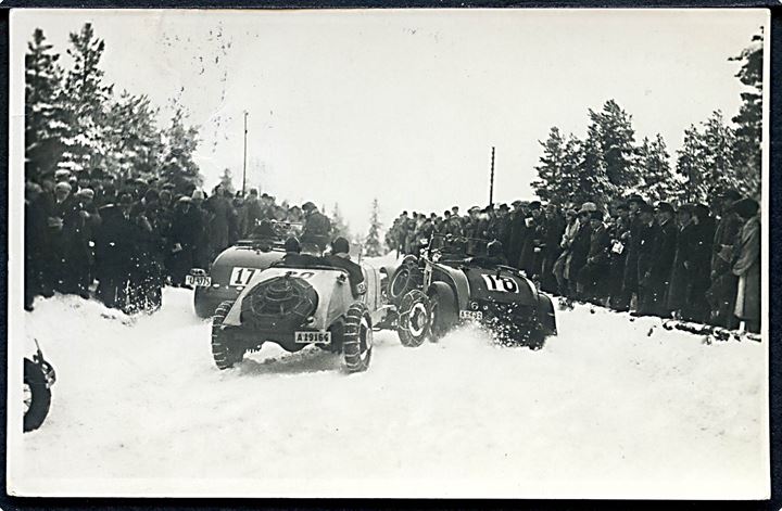 Rämen Vinter Grand Prix. Motorløb 1932. U/no. Stemplet Rämshyttan Vinter Grand Prix 28.2.1932.