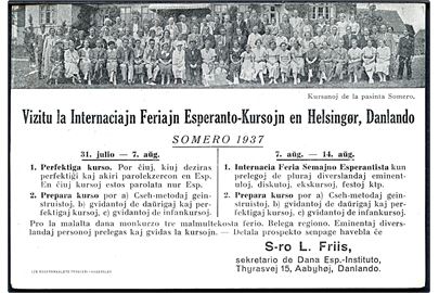 Helsingør, Esperento-kongres. U/no. Med mærkat og særstempel XIX A Kongreso de SAT 1939.