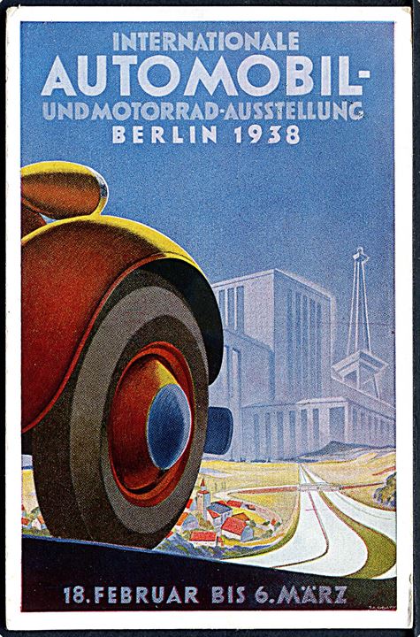 Internationale Automobil- und motorrad Ausstellung, Berlin 1938. Med særstempel d. 25.2.1938.