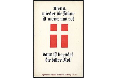 Genforening. Agitations-Plakat Plebiscit Slesvig 1920. U/no.