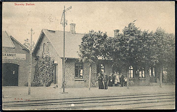 Skamby, jernbanestation. F.C.A.F. no. 2300