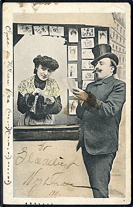 Erhverv. Postkortsælgerske med bod. G.E. & Co., Berlin u/no.