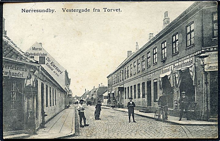 Nørresundby, Vestergade ved Torvet. V. Hartmann u/no.