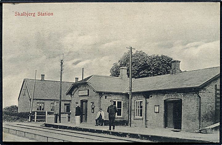 Skalbjerg, jernbanestation. P.M.B.M u/no. 