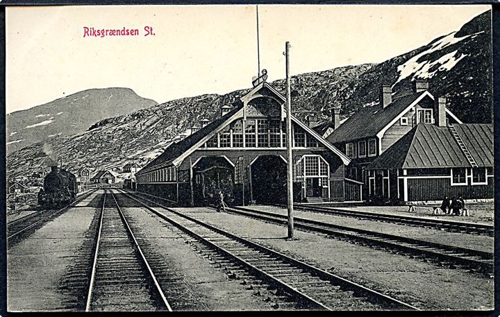 Rigsgrensen Stationen. Narviks Bokhandel u/no.