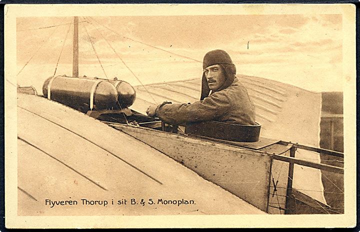 Flyveren Thorup i sin B. & S. Monoplan. Stenders no. 23294.