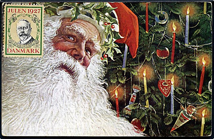 Julemanden ved siden af juletræet. A. K. F. & Co. serie 64/2. 