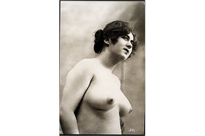 Erotisk postkort. Topløs kvinde. Nytryk Stampa PR no. 80.  