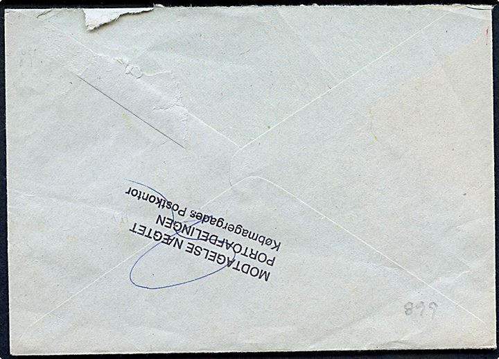 Ufrankeret brev med TMS Transport '88 5.-8. maj 1988 Messecenter Herning/Herning d. 22.3.1988 til København. Returneret med stempel: Modtagelse nægtet / Portoafdelingen / Købmagergades Postkontor. Bagklap mgl.