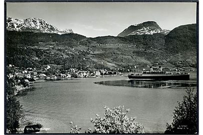 Norge. Skib udfor Ulvik, Hardanger. Mittet & Co. no. S 7 / 307. 