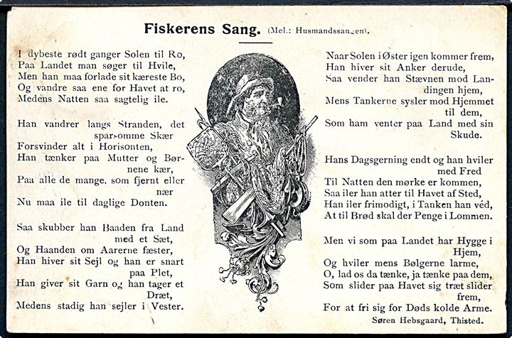 Fiskerens Sang. Mel: Husmandssangen. Søren Hebsgaard. N. Kirk u/no. 