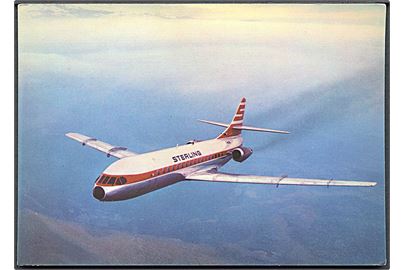 Fly. Sterling Airways A/S. Caravelle Super B. Reklamekort. U/no. 