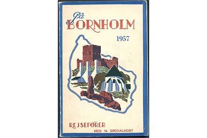 På Bornholm 1957, Rejsefører med 14 specialkort. 80 sider + kort.