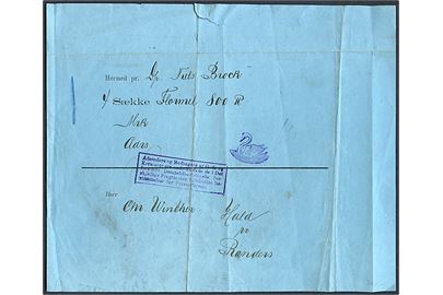 Fragtbrev for gods sendt fra Kjøbenhavn d. 10.7.1890 med dampskibet Niels Brock til Hald pr. Randers.