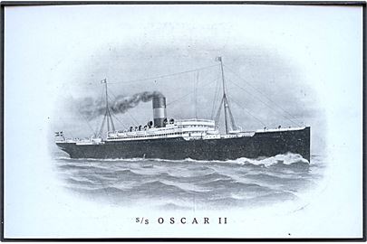 Oscar II, S/S, Skandinavien Amerika Linie. Møller & Landschultz u/no.