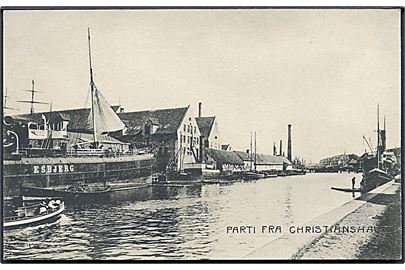 Kbh., parti fra Christianshavn med dampskibet S/S Esbjerg. D.L.C. no. 956.