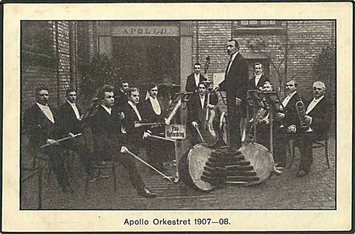 Apollo Orkester. u/no. Aalborg / Frederikshavn Ie tog nr. 942 bureaustempel. 