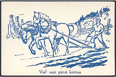 Ola Forsell: Finsk patriotisk kort. Viel' uusi päivä koittaa. U/no. 