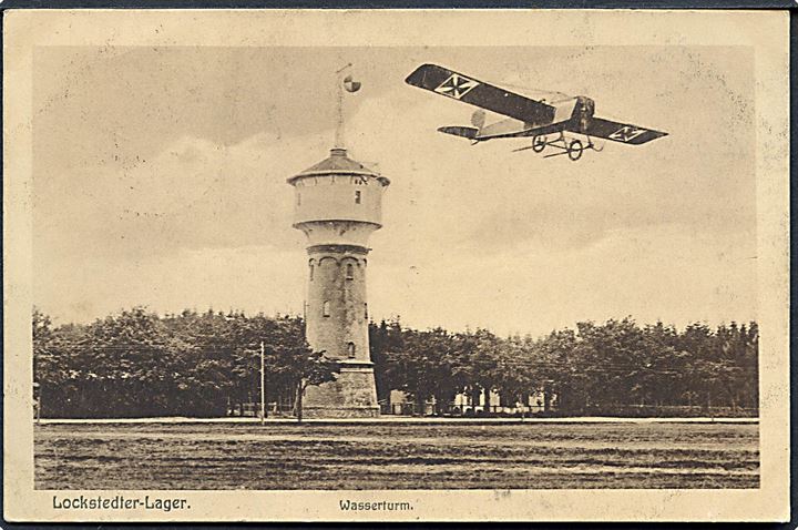 Militærmaskine over Lockstedter-Lager. Anvendt som feltpost 1918.