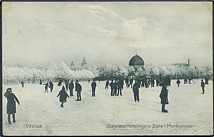 Odense. Skøjterløberforeningens Bane i Munkemose. Stenders no. 19092. 