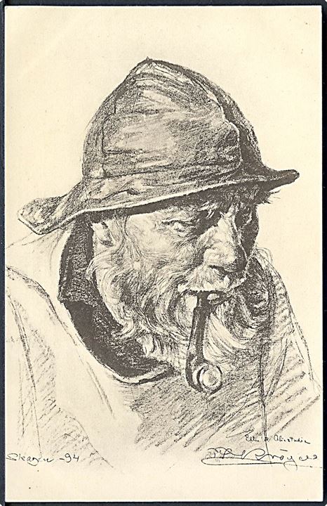 P. S. Krøyer: Fiskerhoved. W. & M. u/no. Skagen 1994. 