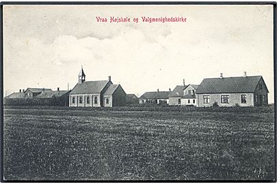 Vraa Højskole og Valgmenighedskirke. Warburgs Kunstforlag no. 2862. 