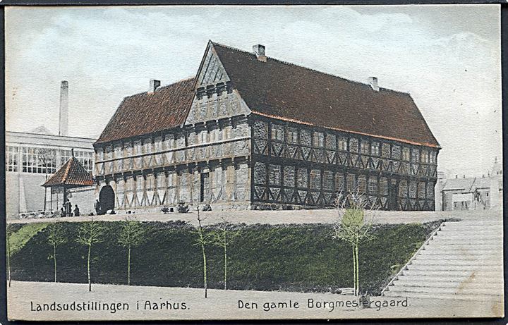 Aarhus. Landsudstillingen 1909. Den gamle Borgmestergaard. Stenders no. 18419. 