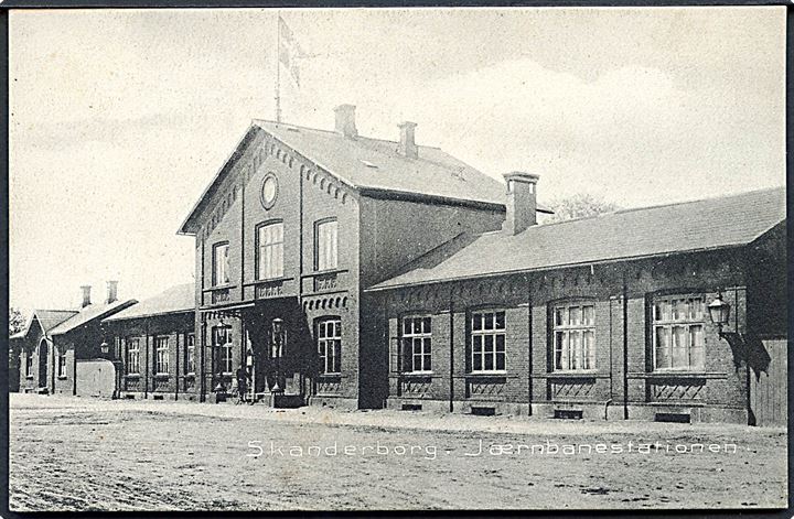 Skanderborg, jernbanestation. C. Olsen no. 5706.