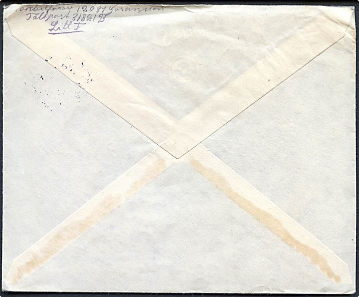 15 öre Birgitta på brev annulleret Fältpost 117 d. 16.3.1942 til Värnamo. Fra soldat ved fältpost 31821B Litt F med fuldt indhold.