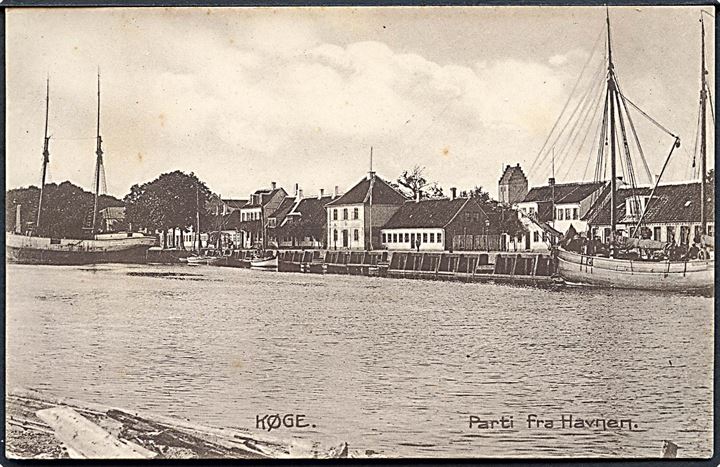 Køge. Parti fra Havnen. Stenders no. 16544. 
