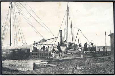 Endelave. Parti fra Havnen. Reinsholms Forlag no. 11609. 