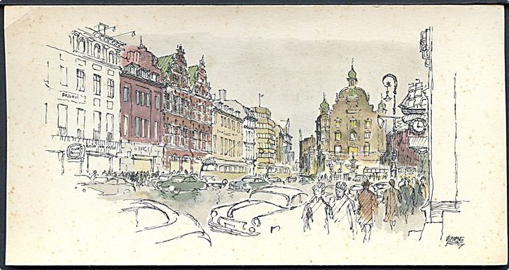 Ebbe Fog: Amagertorv i København. Uden adresselinier. U/no. 18,3 x 9,5 cm. 
