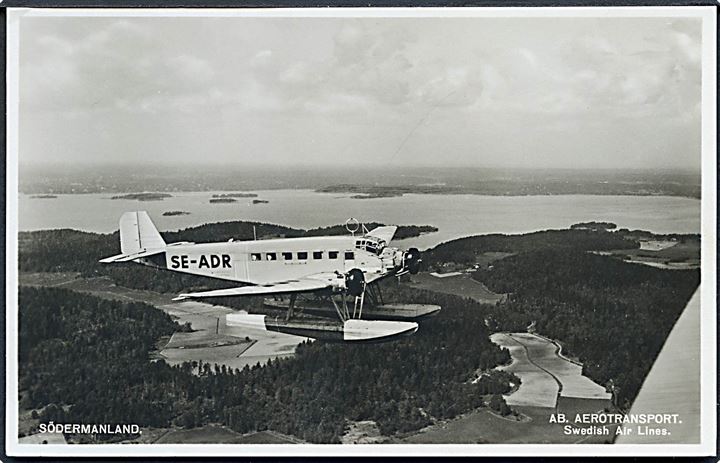 Junkers Ju52 “Södermanland” SE-ADR fra AB Aerotransport. U/no.