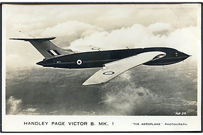 Handley Page Victor B. Mk. 1 bombemaskine fra Royal Air Force. Valentine's no. R.P.39.
