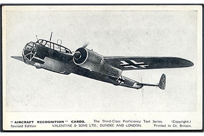 Dornier Do 17 fra Luftwaffe. Valentine's Fjernkendingskort no. 46.