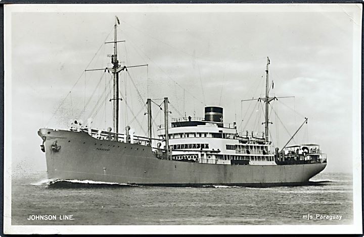 Paraguay, M/S, Johnson Line. No. 47912. Anvendt fra skibet i Antwerpen 194?.
