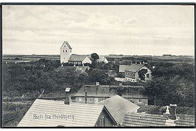 Parti fra Hvidbjerg med Kirken. C. Buchholtz no. 396. 