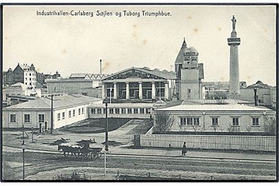 Aarhus. Landsudstillingen 1909. Industrihallen, Carlsberg Søjlen & Tuborg Triumphbue. W. M. K. no. 6. 