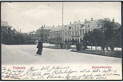 Fredericia. Banegaardspladsen. Stenders no. 1718. 