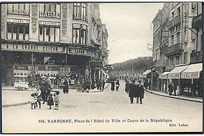 Frankrig, Narbonne, Place de l'Hôtel de Ville. No. 184.