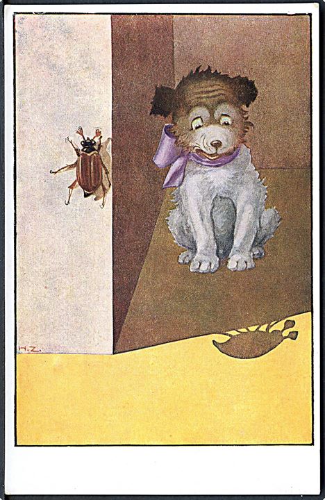 H. Z.: Hund bange for bille / kakerlak. A. R. & C. i. B. no. 1347. 