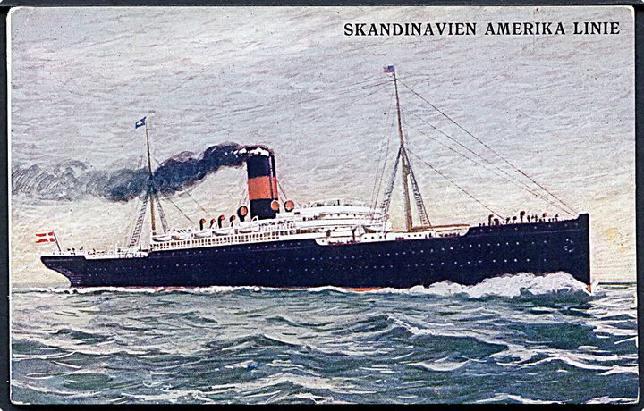 Skandinavien Amerika Linie dampskib. D.R.A. 20.000-15-8-14.