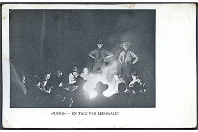 Mænd - en tale ved lejrbaalet. Spejderkort ca. 1920. U/no. Mindre skader.