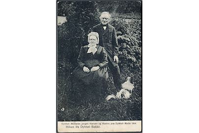 Dybbøl mølleren Jørgen Hansen og hustru. Var på Dybbøl mølle i 1864.F. Kaatmann no. 8909.