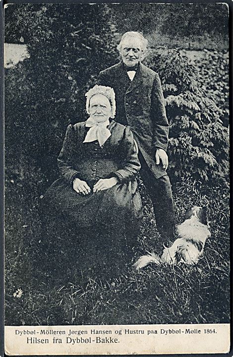 Dybbøl mølleren Jørgen Hansen og hustru. Var på Dybbøl mølle i 1864.F. Kaatmann no. 8909.