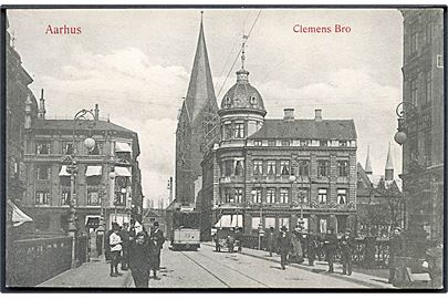 Aarhus. Clemens Bro med Sporvogn no. 13. W. & M. no. 395. 