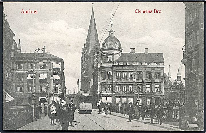 Aarhus. Clemens Bro med Sporvogn no. 13. W. & M. no. 395. 