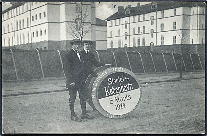 Hele Europa Rundt. Startet fra København 8. Marts 1914. Th. Kromann & E. Petersen u/no. 